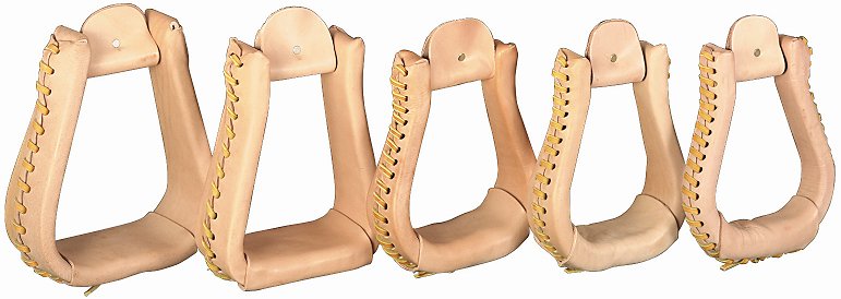 Riveted Rawhide Roper Style Stirrups