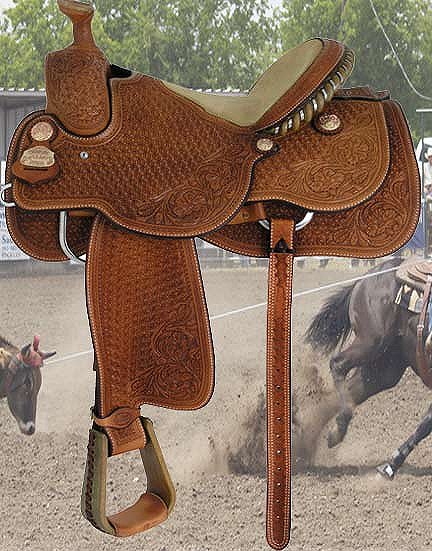 Charles Pogue Signature Team Roper Saddle from Cactus